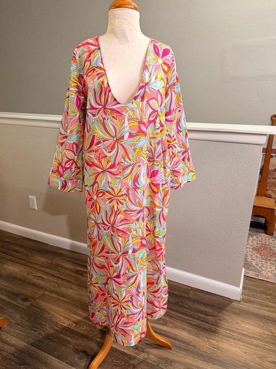 Kate Spade Dresses & Skirts - Kate Spade Floral Caftan Dress Pockets Cotton V Neck Resort XS